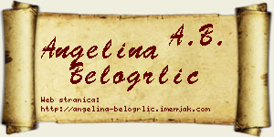 Angelina Belogrlić vizit kartica